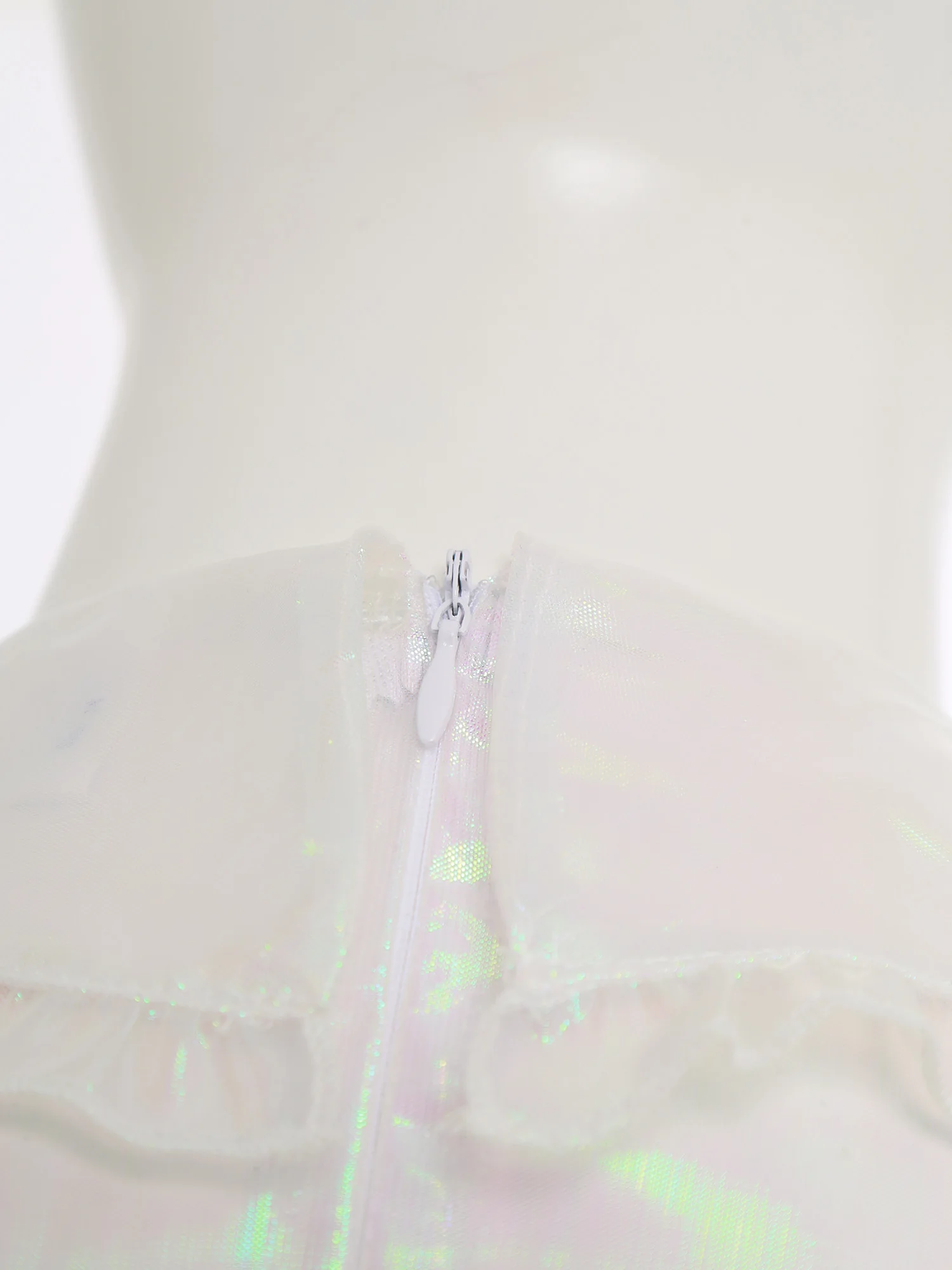 Mens ผู้ใหญ่ Organza Sissy Corssdresser ชุดแม่บ้านโปร่งใส Sheer น่ารักพัฟแขน Flare A-Line แม่บ้าน COSPLAY เครื่องแต่งกาย