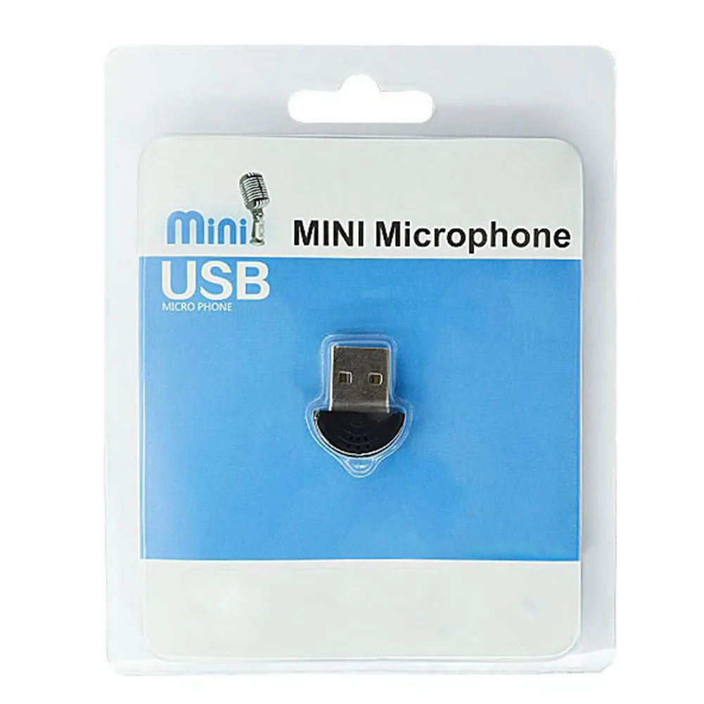 

Mic USB Microphone Recording Studio Tiny 10*8*0.5cm 360° Audio Black Computer For Laptop Omnidirectional -47dB±4dB