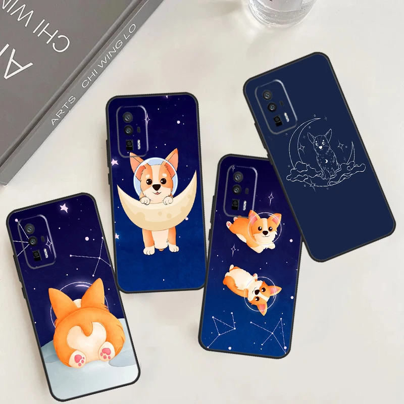 Corgi Astronaut space blue For POCO X6 Pro M6 X3 X5 F3 F5 M5s Cover For Xiaomi 13T 12T 11T 14 Pro 12 13 Lite Case