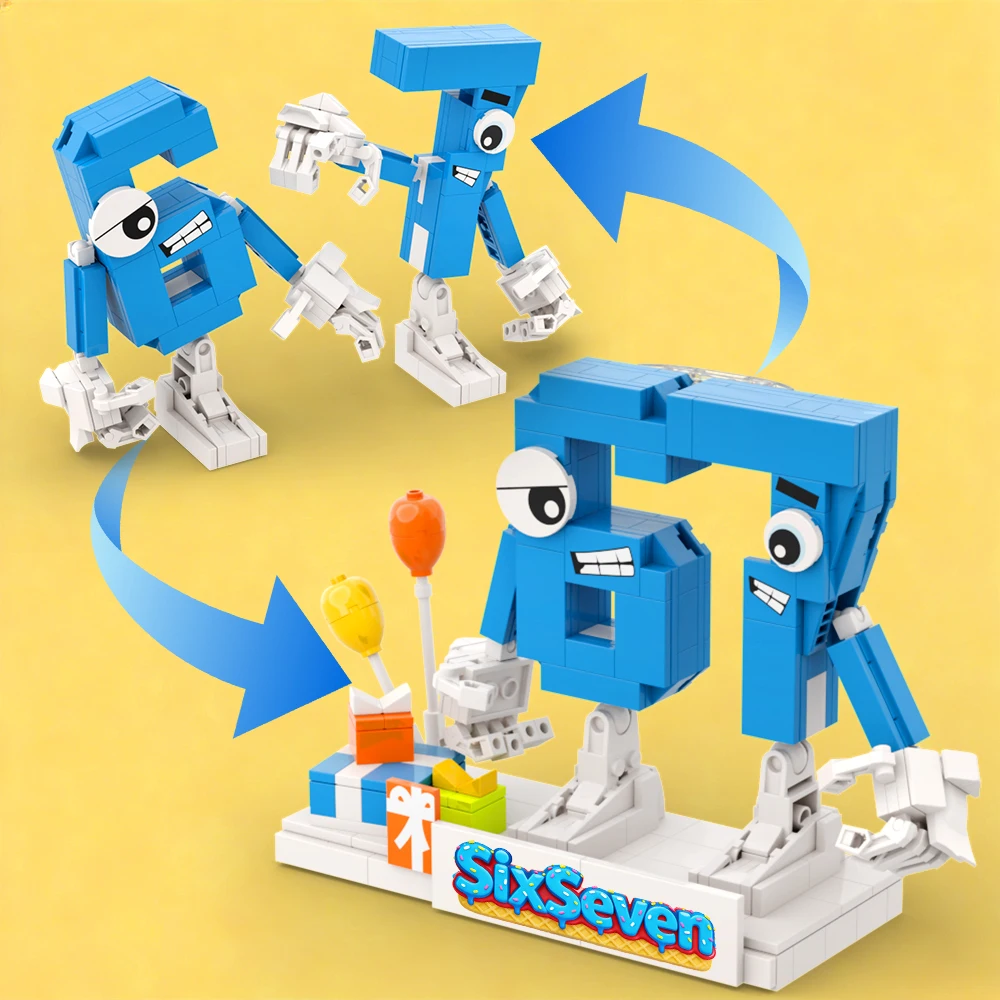 Creative Italian Brainrot 67 STEM Construction Building Blocks Toy