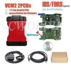 Top VCM2 1:1 2PCBS VCM 2 IDS V115/V130 For Fo*d Vehicles With Firmware Update Button Support Diagnose Programming By OBD2