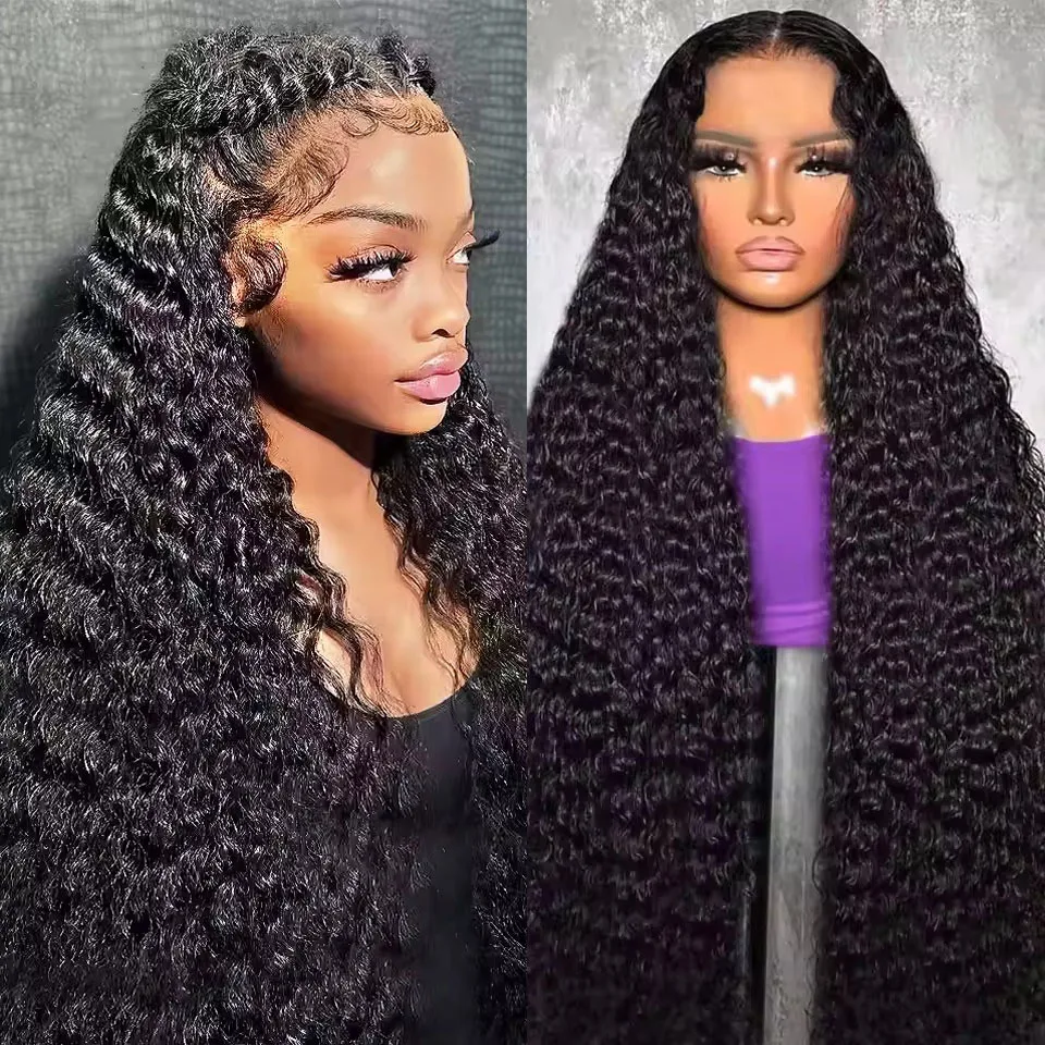 

Парик с кудрями 250 плотности, волнистый, 13x4, с кружевной передней частью, для чернокожих женщин, 13x6, глубокая волна, HD кружевной фронтальный парик, 40 дюймов, из натуральных волос