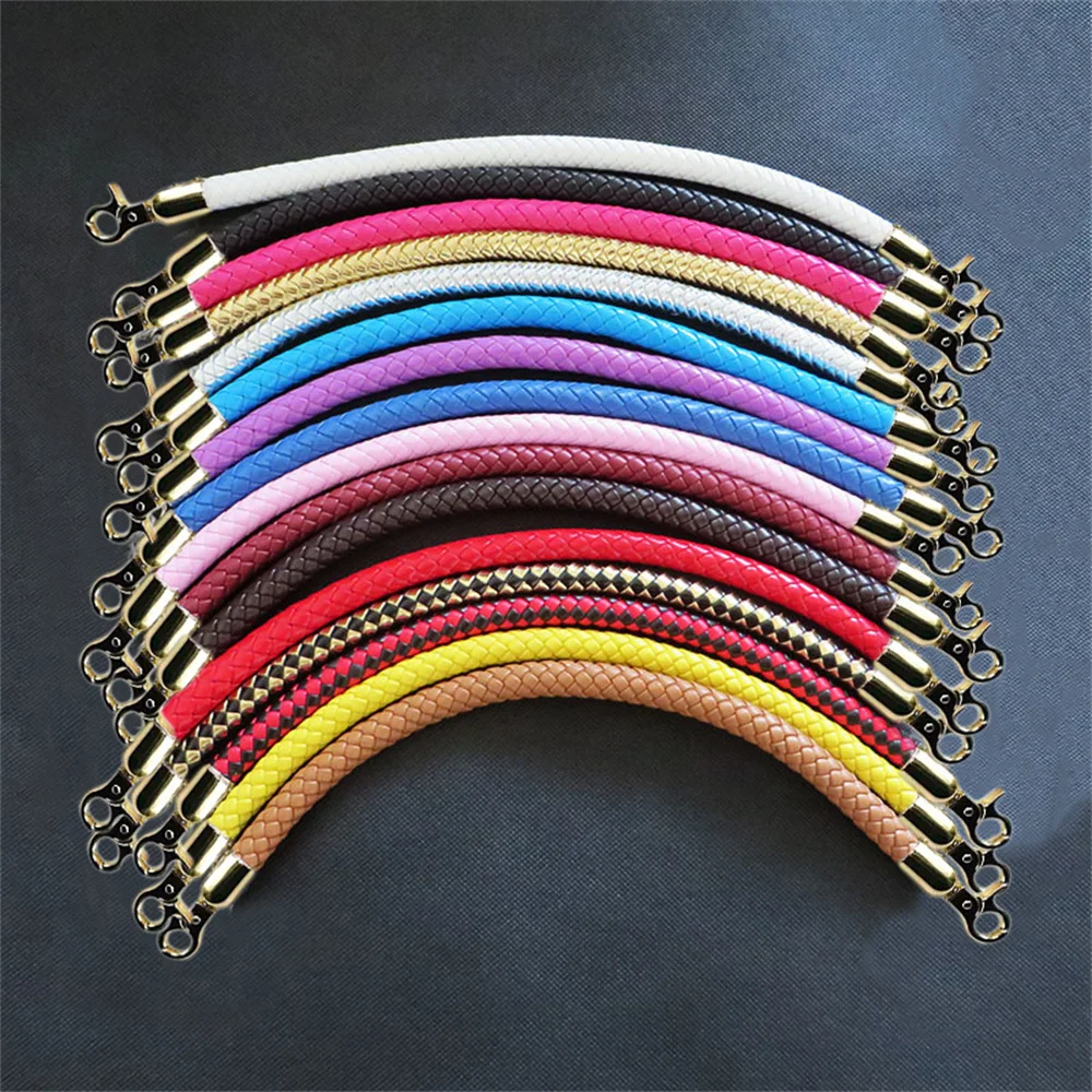 30/40/60cm Braided Leather Shoulder Bag Strap handbag Handle DIY Replacement Purse Handle For Handbag Belt Strap Bag accessories