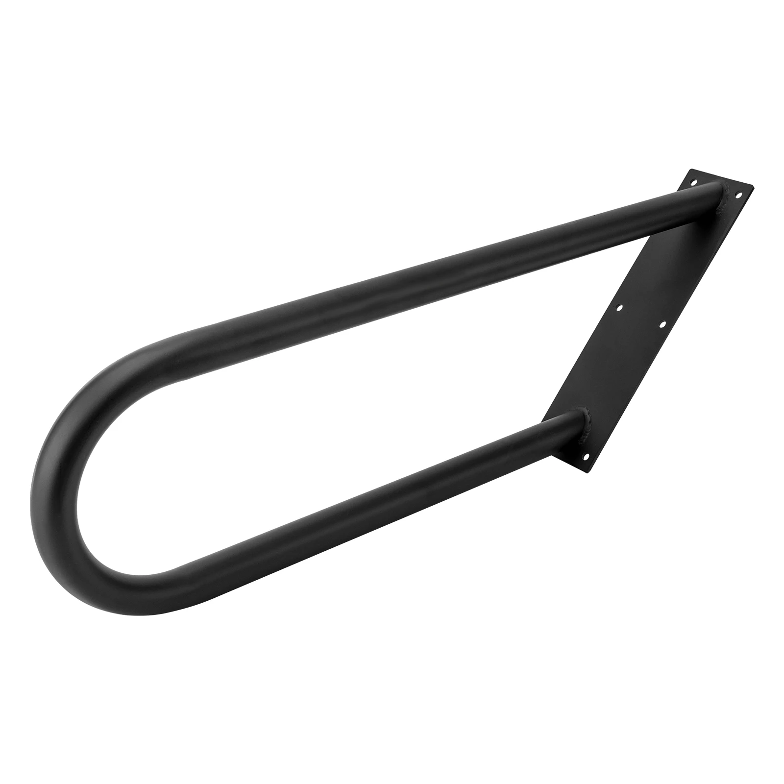 Corrimano per scale da esterno in confezione da 2, ferro a forma di U, trazione massima di 220 libbre, vernice nano per cottura, supporto a parete per 1-3 gradini