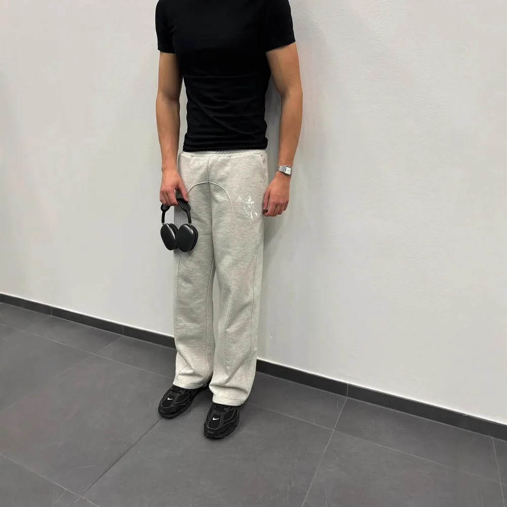 

Y2k High Street Solid Color Women's Long Pants Elastic Straight Leg Sweatpants Casual Pants Kpop Dance Skateboarding Streetwear