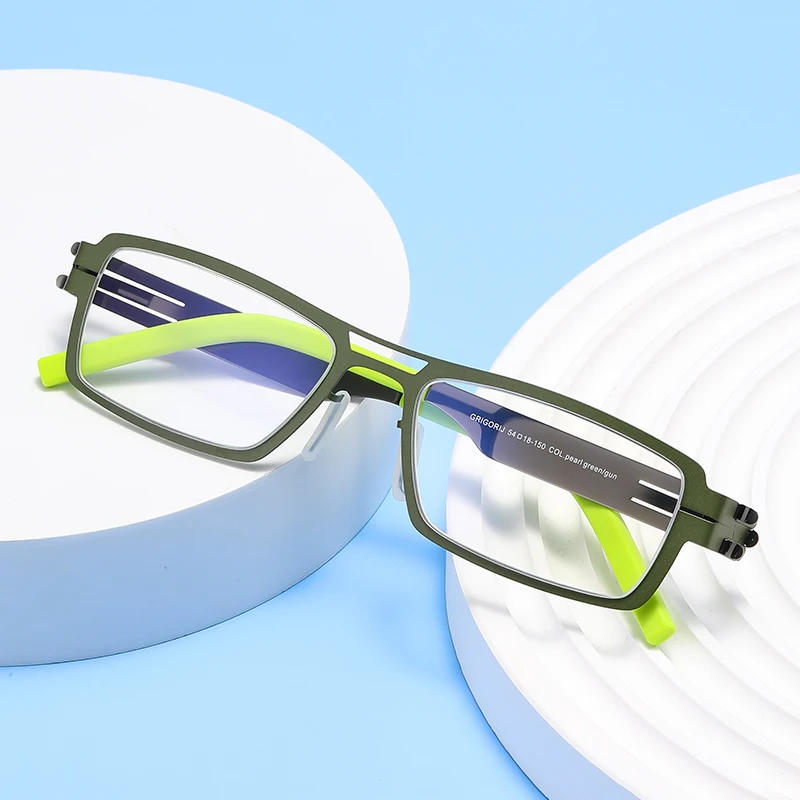 GRIGORIJ1 Germany Designer Glasses Frames Men Super Thin Aviation Stainless Steel Retro Eyeglasses Women Reading Spectacle Frame