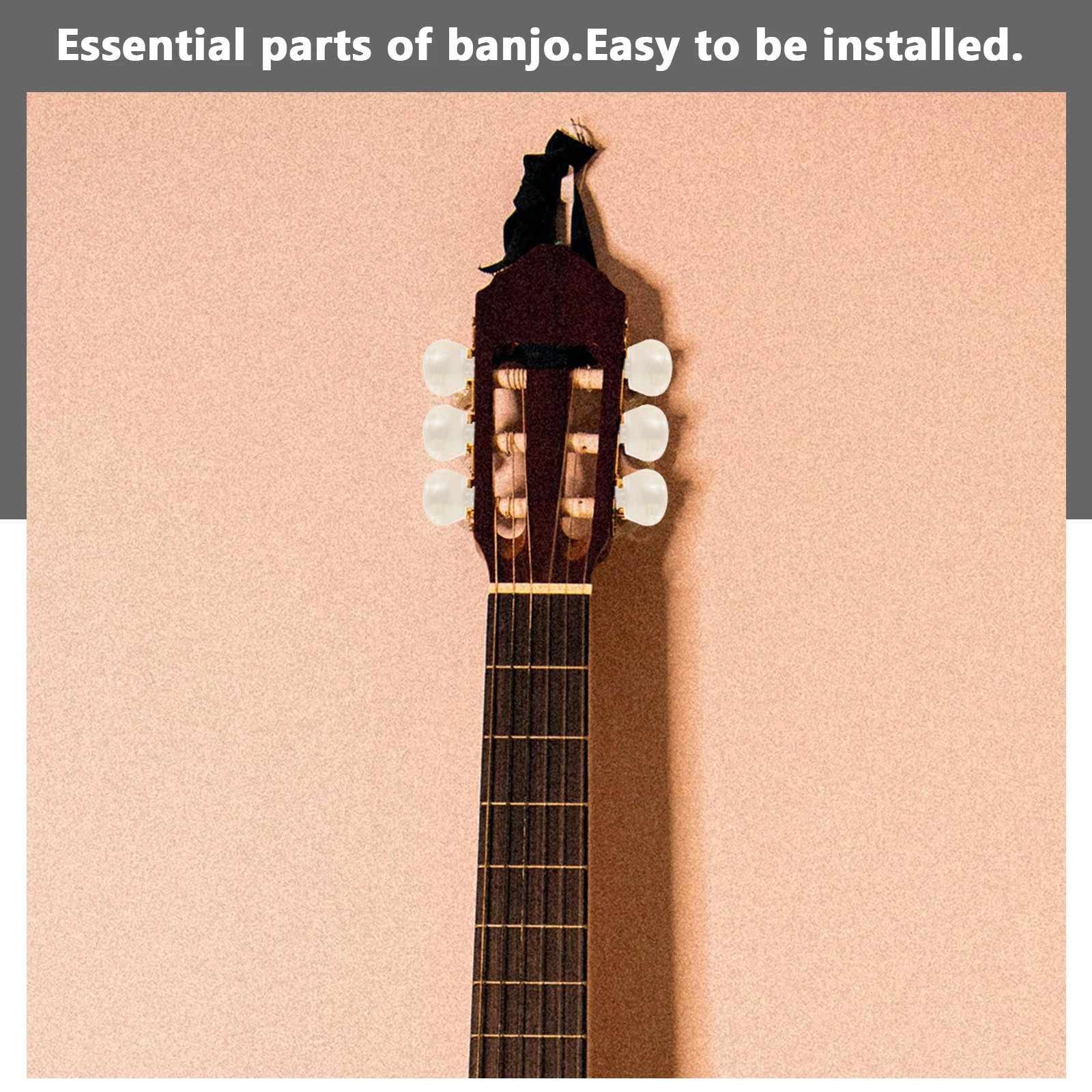 

1 Set Pegs Zinc Alloy Silver String Key Tuner Buttons Replacement Parts Tuning Kit Durable Rust Resistant For Acoustic Guitar