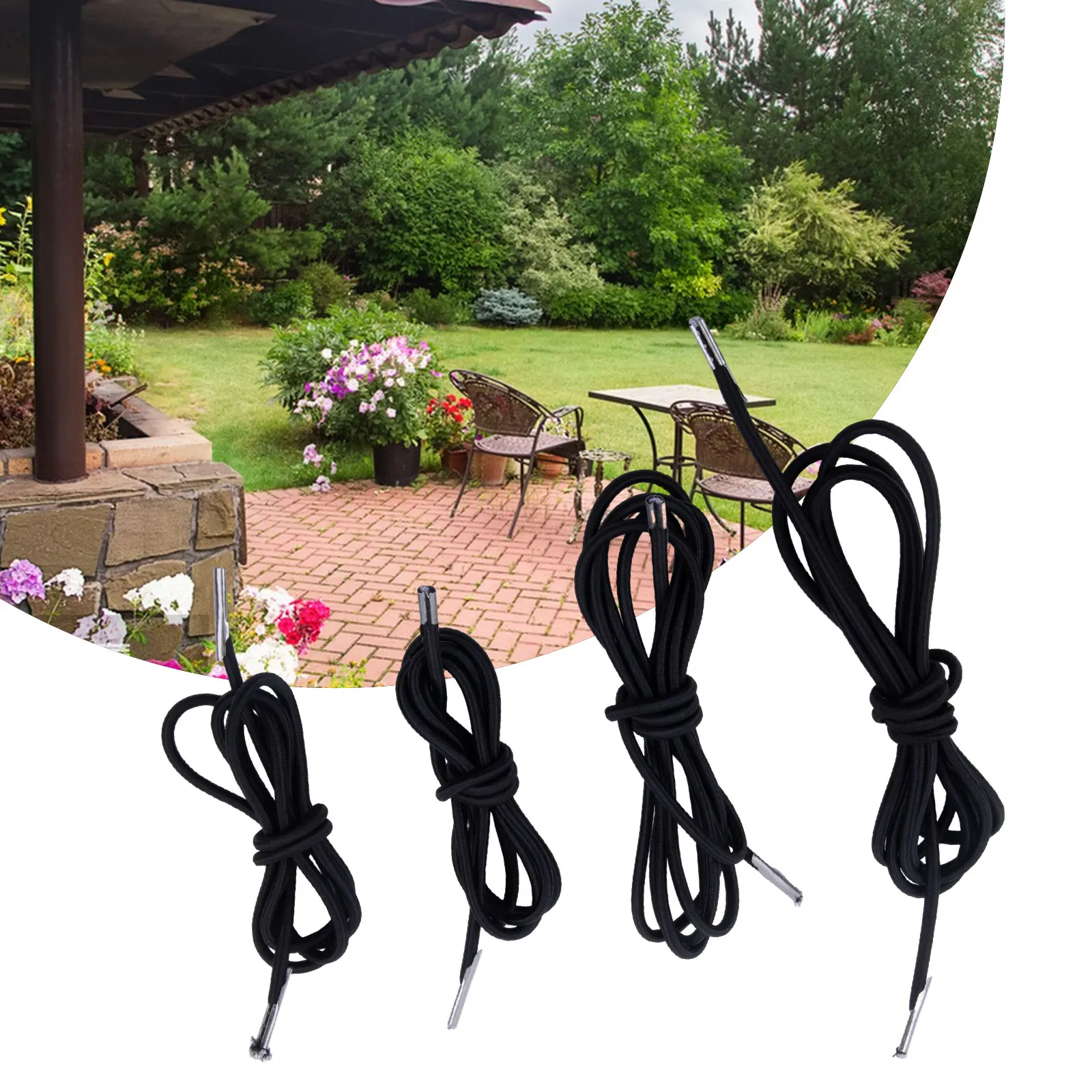 Elastic Cord Ropes Ropes Replacement Oxford Stable 2 Long And 2 Short 4pcs Black Dichotomanthes Rope Good Elasticity