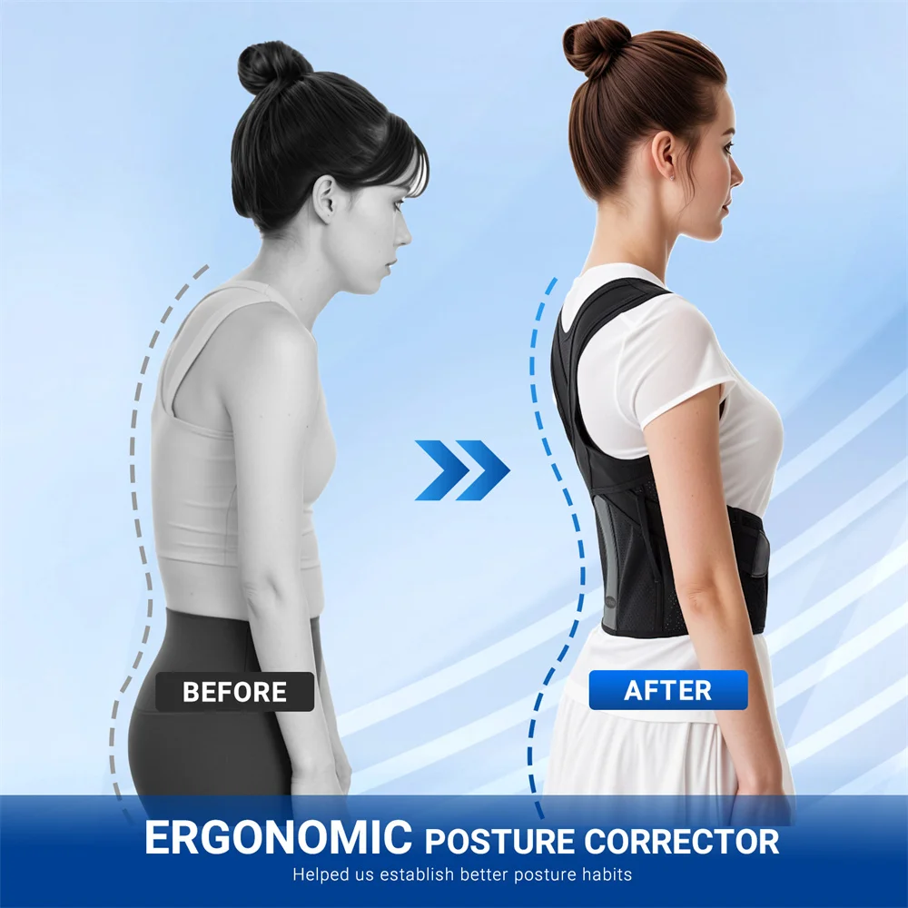 Cofoe Back Brace Straightener Posture Corrector for Scoliosis Hunchback Correction Back Pain Spine Corrector Support Posture