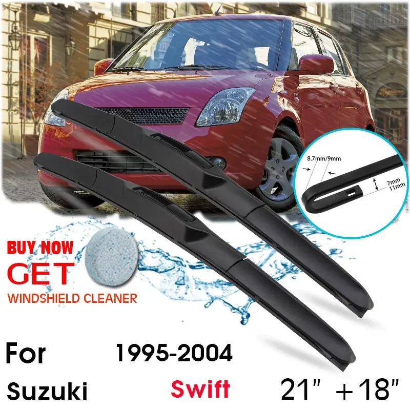 Car Wiper Blade Front Window Windshield Rubber Silicon Refill Wipers For Suzuki Swift 1995-2004 LHD/RHD 21