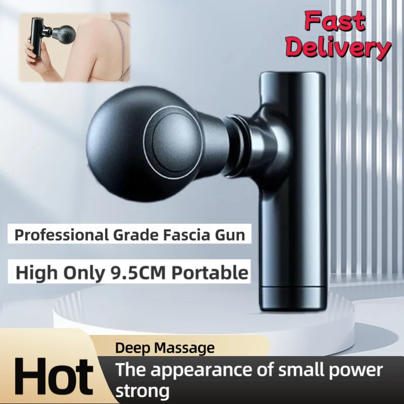 2025 New Mini Massage Gun USB Portable Muscle Relaxation Vibrating Fitness Equipment for Neck Back Shoulder Pain Relief gallery 1