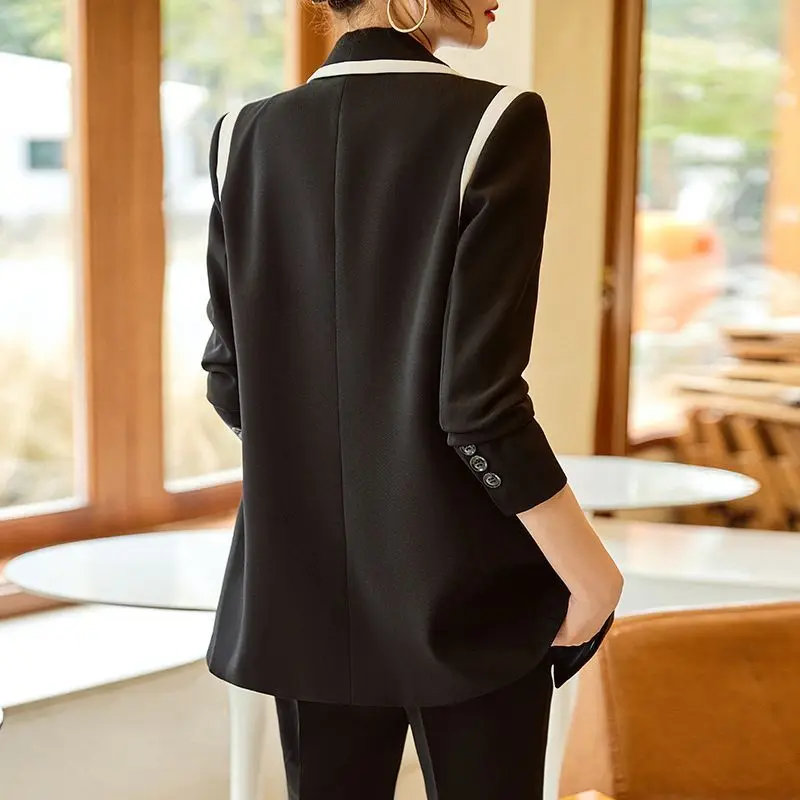 2024 Spring Autumn Fashion Suit Jacket Matching Set Women's Casual Blazer Coat Pants Two Piece Korean Elegant Professional Set