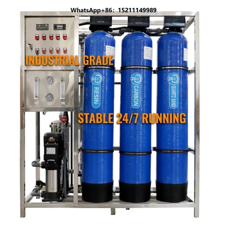 Durable 304 Stainless Steel Industrial Water Treatment Equipment FRP Tank Sand Carbon Filter System for Pure Water Production