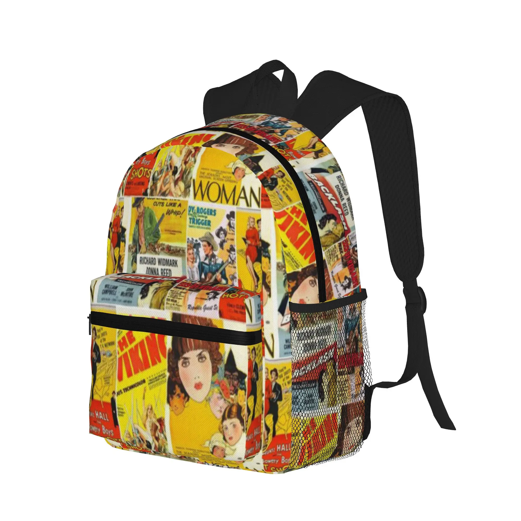 Vintage Movies Picture Montage  17  Casual Backpack for Students and Adults Backpacks for women