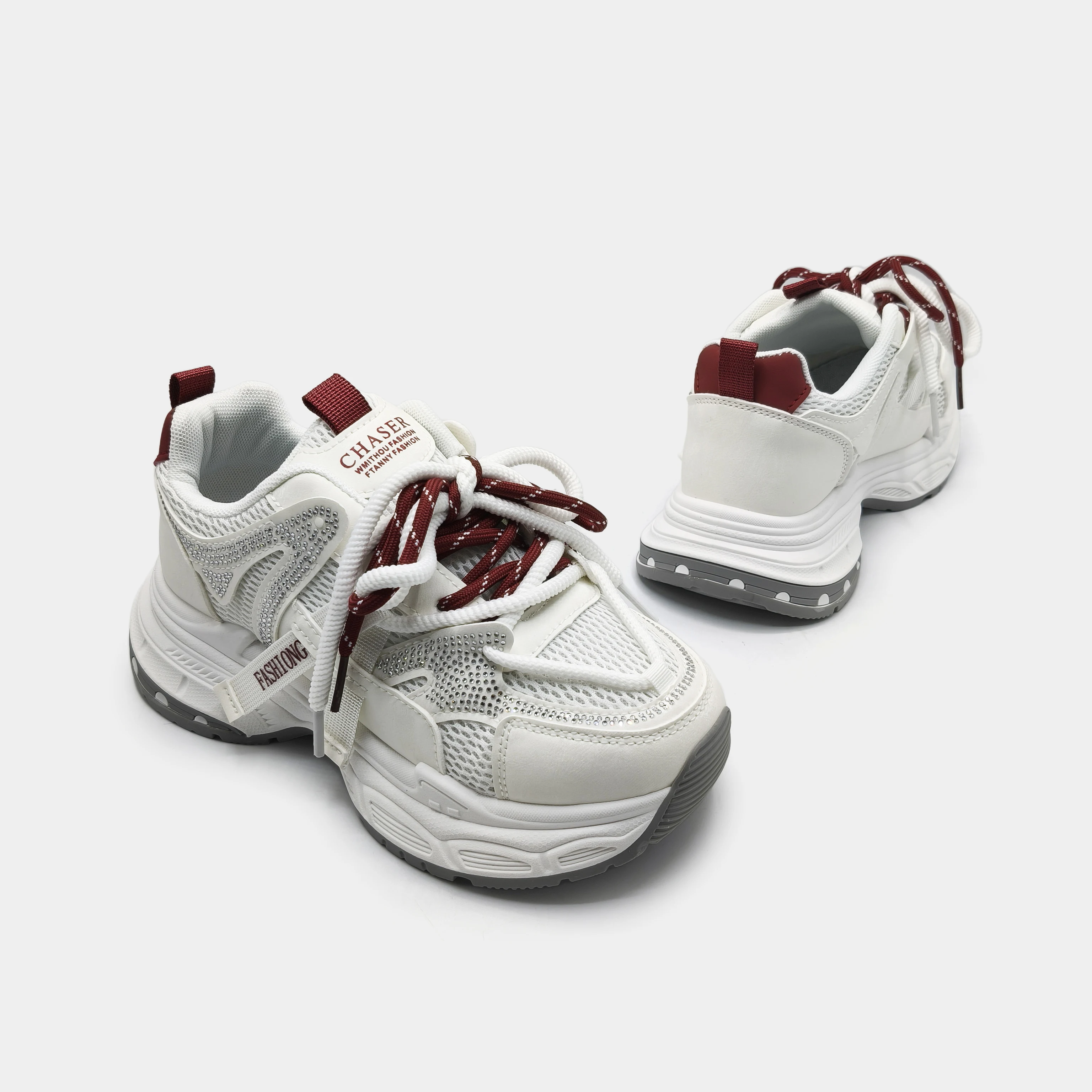 أحذية رياضية نسائية بيضاء وبرغ - مراجعة Women'S Shoes Burgundy وسعره