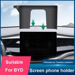 Multimedia Screen Mount Cell Phone Holder in Car Mobile Support For BYD Atto3 Yuan Plus Tang Han Seal Dolphin Smartphone Bracket
