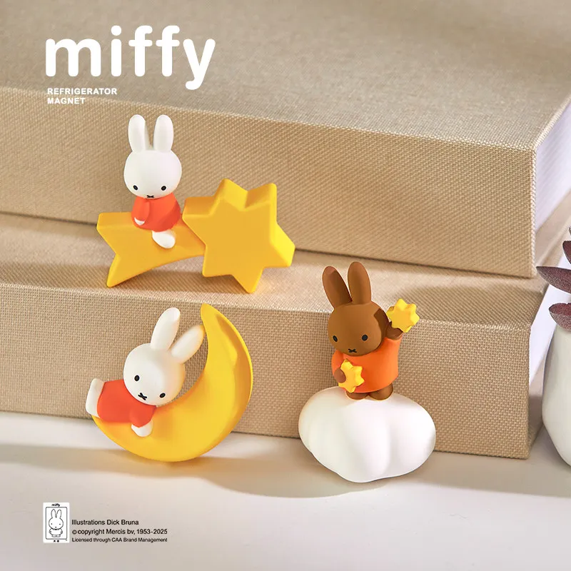 

Новые оригинальные Kawaii Miffy креативные магнитные наклейки на холодильник слепая коробка милый новогодний подарок для девочек аниме периферийные игрушки Gif
