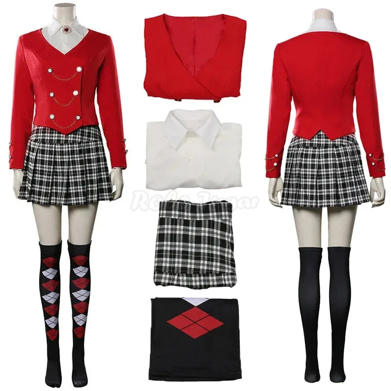 

DY2025S-3XL Хизерс Мюзикл-Вероника Сойер Косплей Костюм Красная Синяя Школьная Форма Юбка Наряды Девушки Хэллоуин Вечеринка Cl