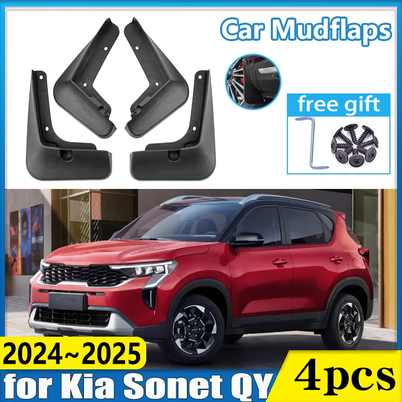 

for Kia Sonet QY 2024 2025 2026 Car Mudflaps Splash-proof Fender Front Wheel Mud Flap Guards Splash Mudguards Auto Accessories