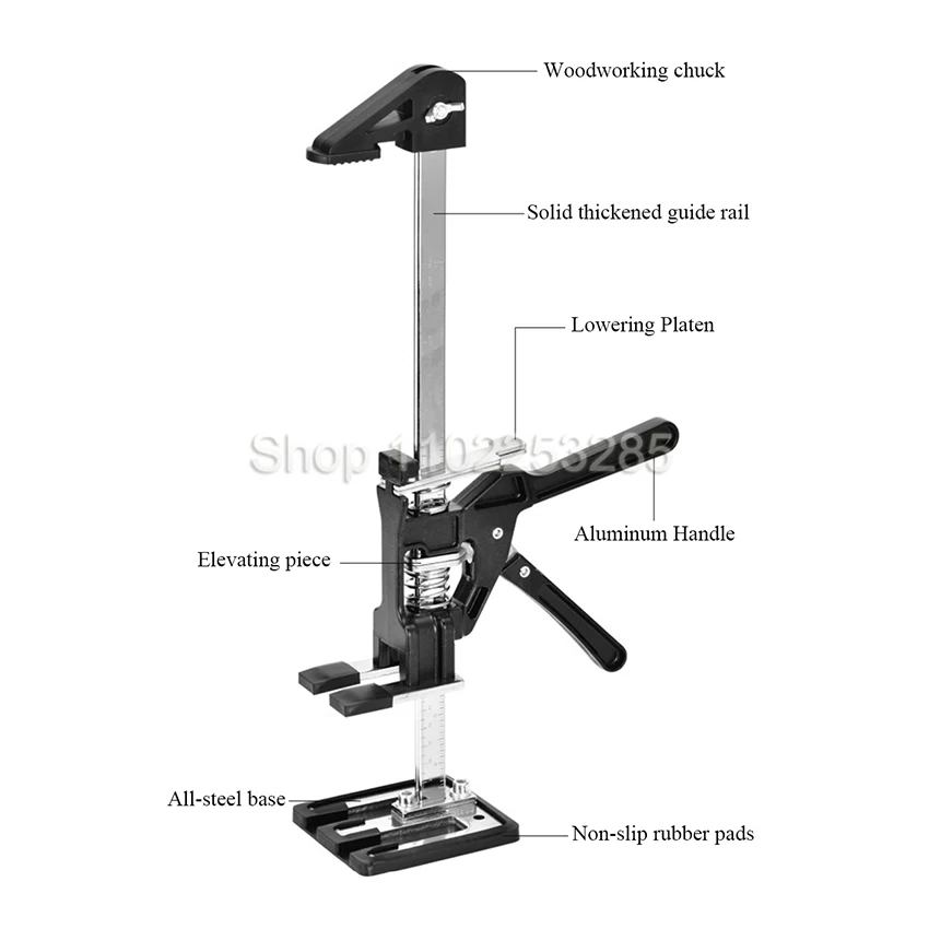 Imagem -05 - Labor Saving Arm Hand Lifting Jack Tool Levantador Jacks para Instalar Armários e Azulejos Ajustador de Altura Handheld Tool