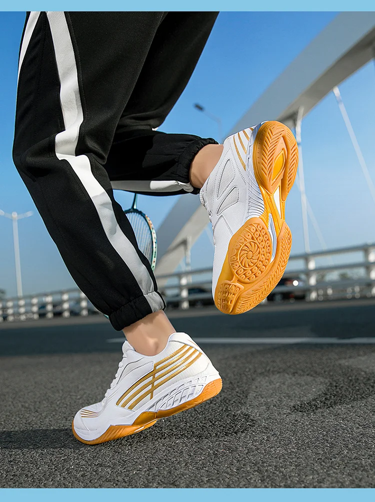 

Mens Badminton Shoes Breathable Professional Volleyball Shoes Non-slip Table Tennis Shoes Wear-resistant Sports Shoes