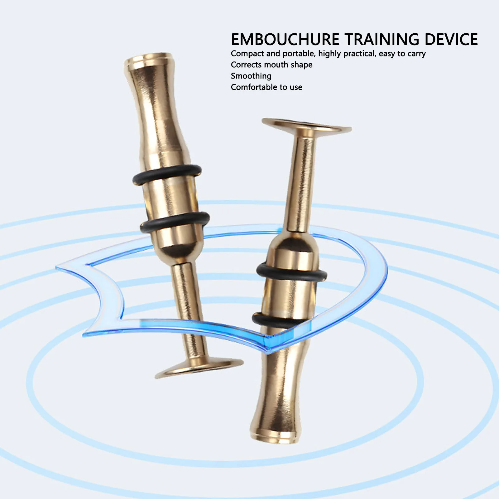 Embouchure Training Device Metal Mouthpiece Mouth Strength Builder Trumpet Trainer For Trombones Clarinet Horns Saxophones