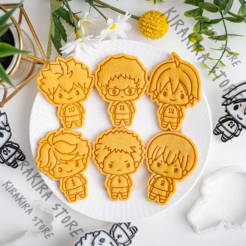 

Japanese Anime Manga Haikyuu!! Cookie Cutter Biscuit Mould Kei Tsukishima Tadashi Yamaguchi Cartoon Pressing Baking Tool