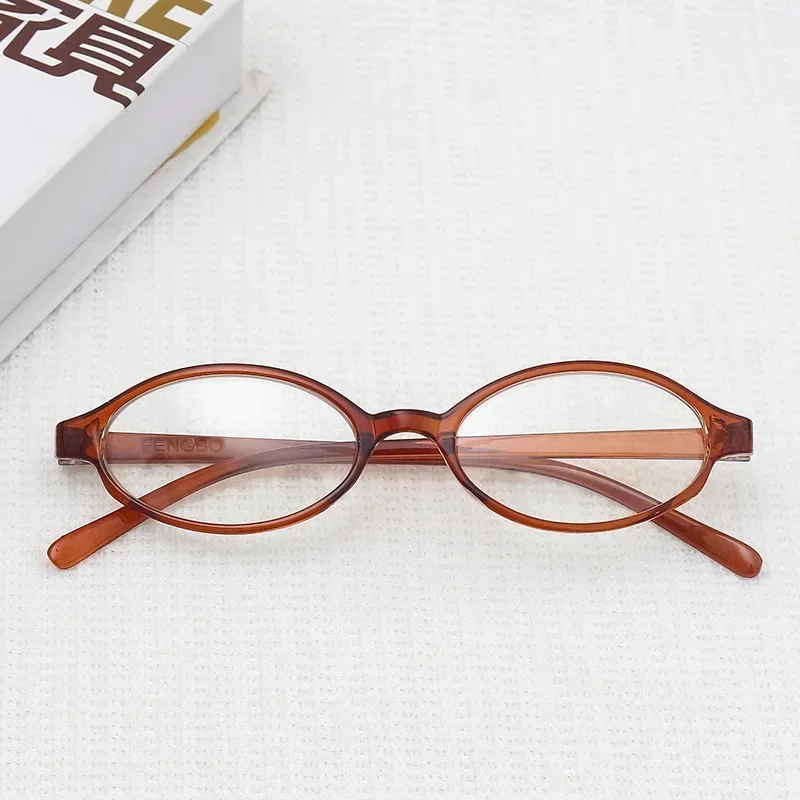 Vintage Oval Small Frame Reading Glasses Unisex Ladies Anti Blue Light Presbyopia Eyeglasses Finished Hyperopia Eyewear Diopter