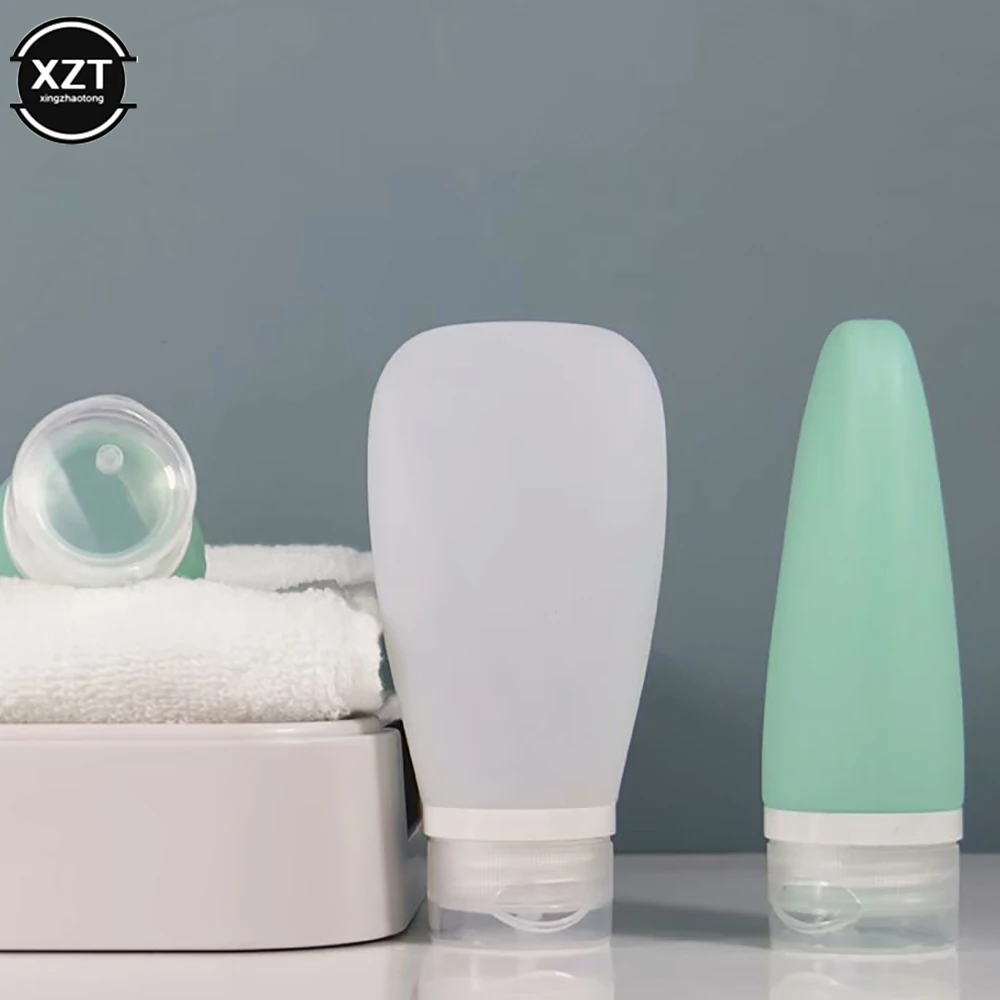 Botella dispensadora de silicona, productos para el cuidado de la piel, Gel de ducha, champú, botella exprimible portátil para el exterior, Kit de