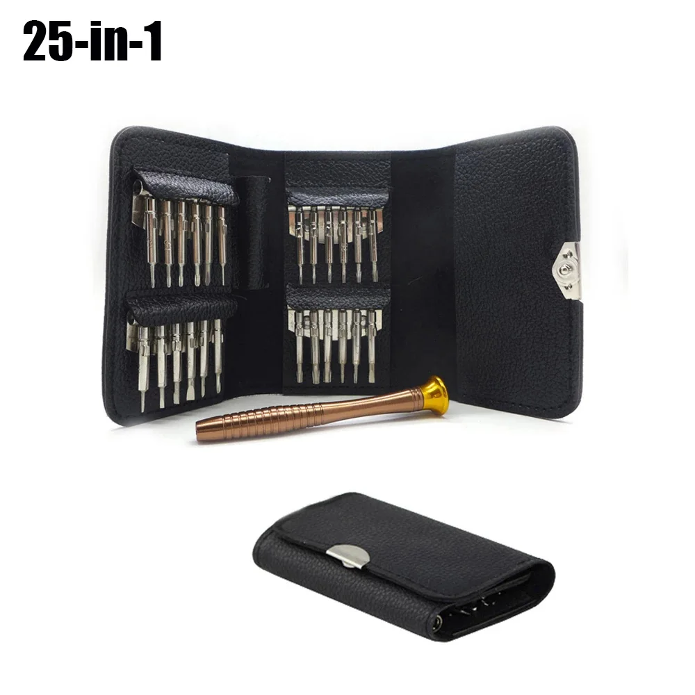 25-in-1 미니 스크루 드라이버 수리 도구 키트, Pentalobe 0.8 1.2 P5 Torx T5 스크류 드라이버 for MacBook Pro 시계 안경 iPad