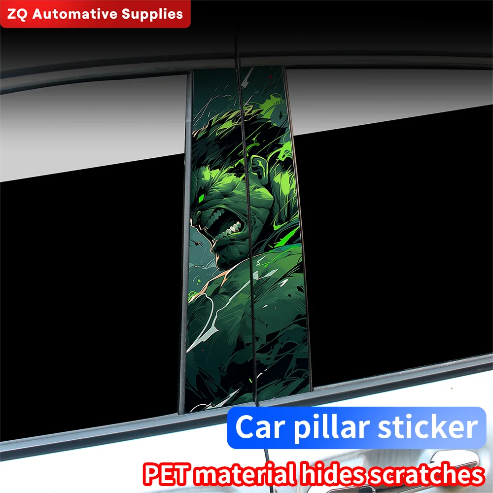 

Hulk Car Stickers Auto B-Pillar Waterproof Decoration Cover Scratches DIY Car Doors Pillar Sunscreen Vinyl Decals Accessories