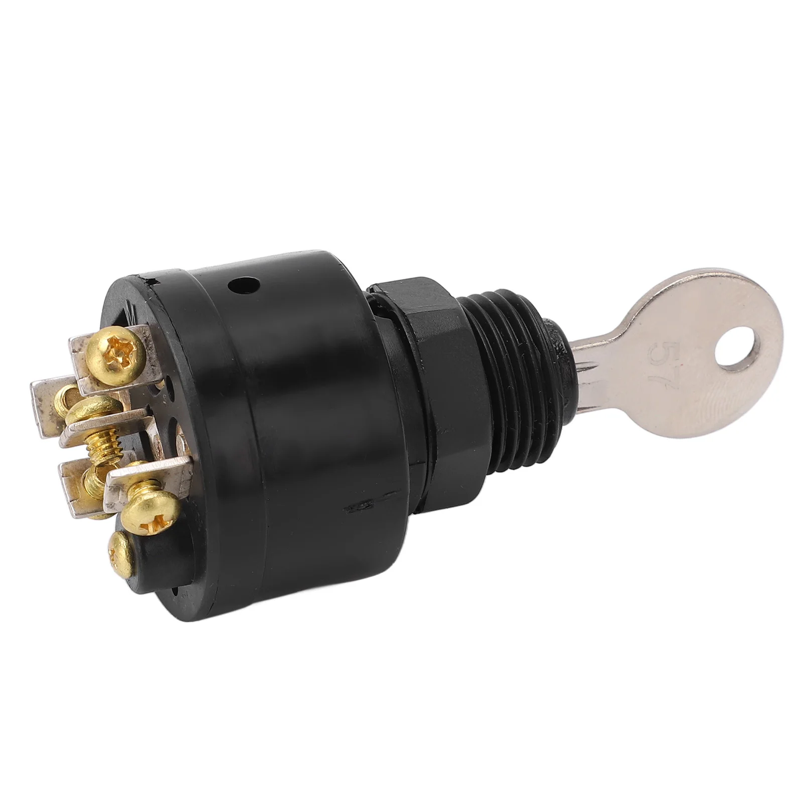 Interruptor de chave de ignição de 6 parafusos e 3 posições 393301 com 2 chaves para barcos a motor de popa internos OMC