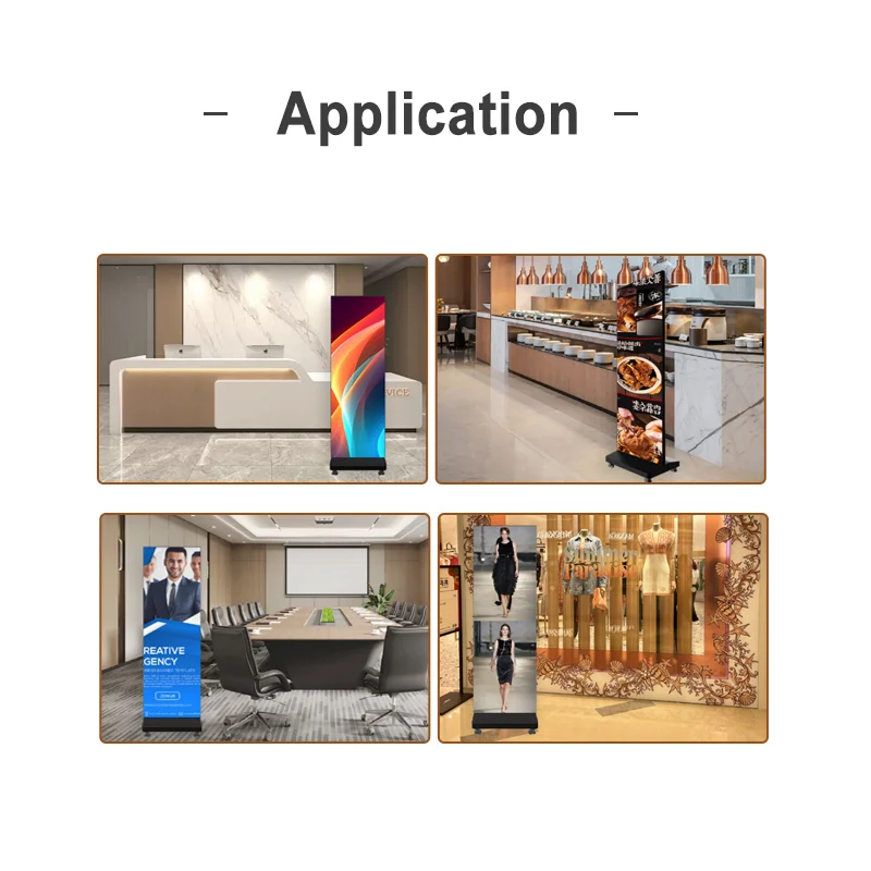 Indoor LED Poster Display P1.2 P1.8 P2 P2.5 Hoge Helderheid Wifi USB Besturing Reclame Winkel Mall Expositiestand LED Display