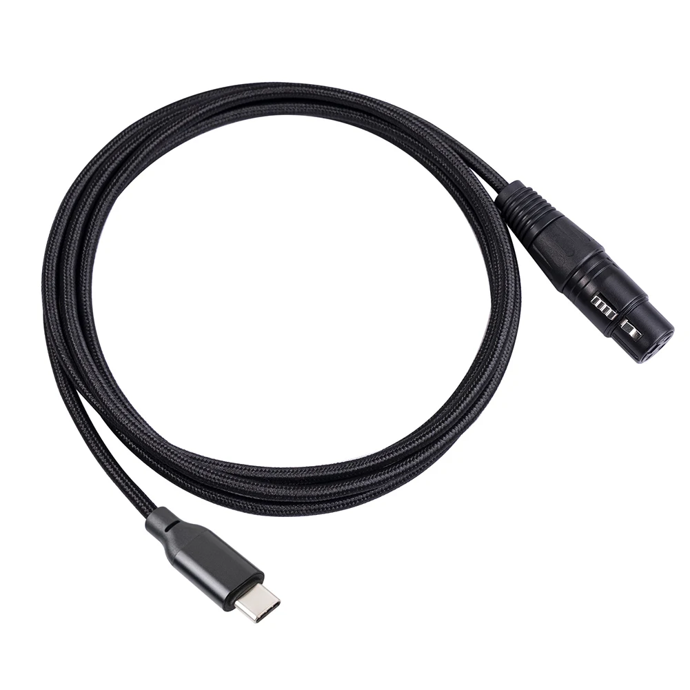 High Performance USB Typec Male to XLR Female Microphone Cable Adapter 10FT Ideal for Home and Professional Studios