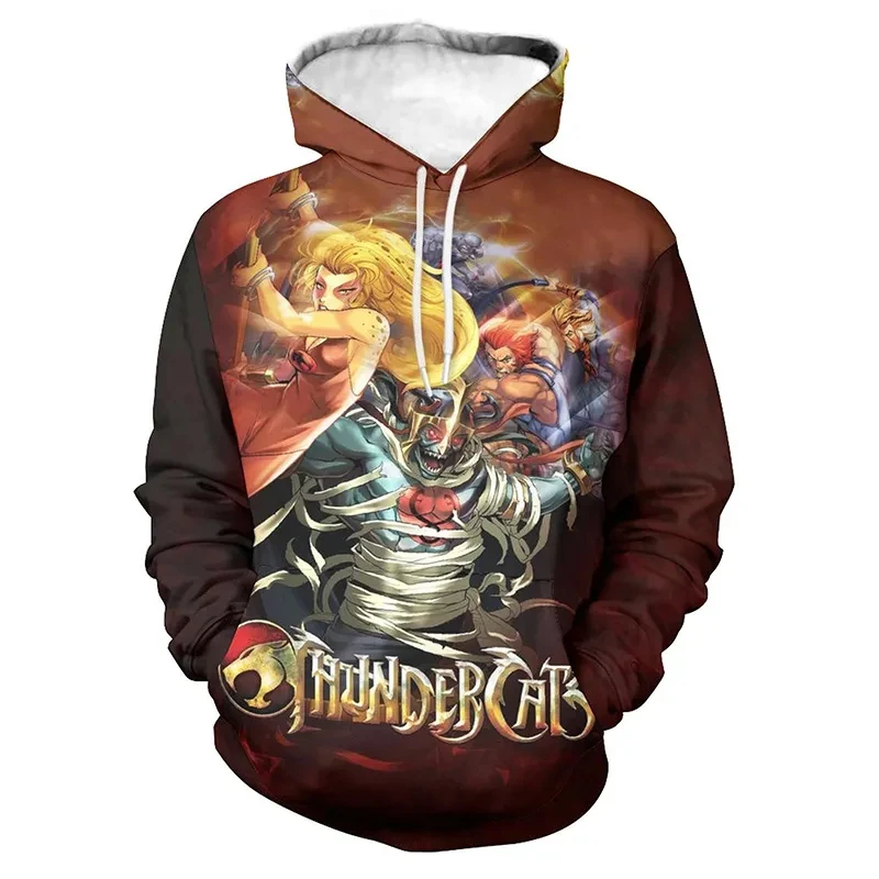 Thundercats Hoodies Anime 3D Print Streetwear Men Women Fashion Sweatshirts Oversized Hoodie Kids Pullovers Tracksuits Clothing