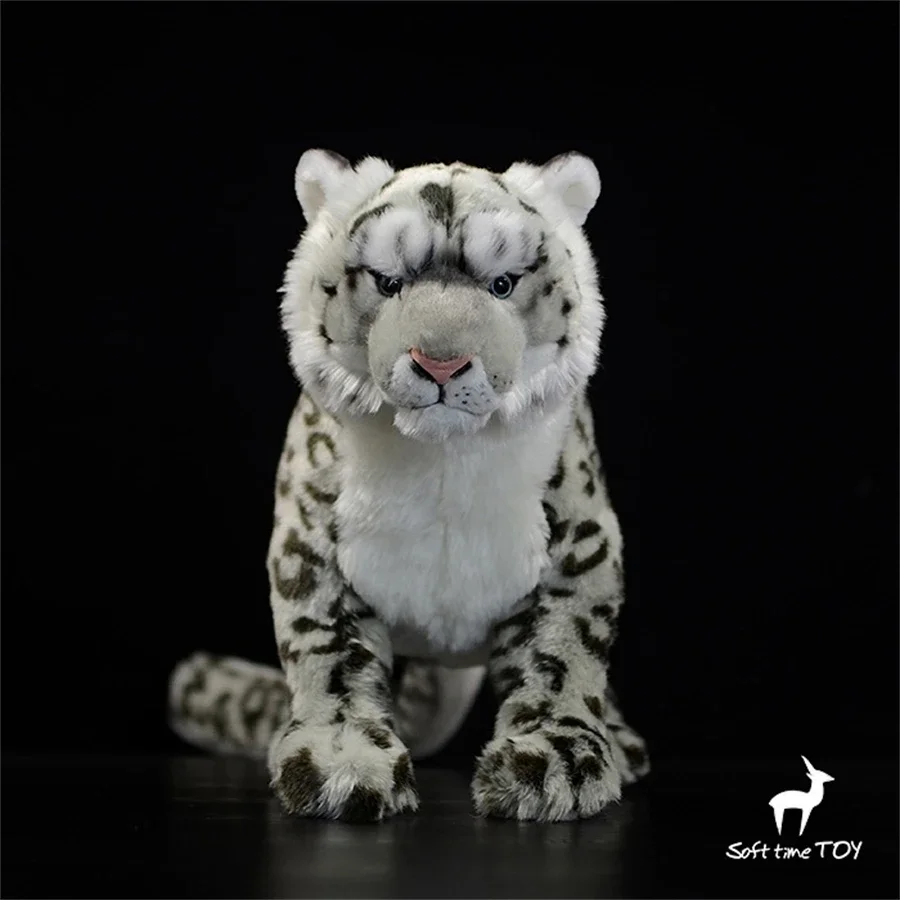 50cm Snow Leopard High Fidelity Anime Cute Plushie Snow Panther Plush Toys Lifelike Animals Simulation Stuffed Doll Toy