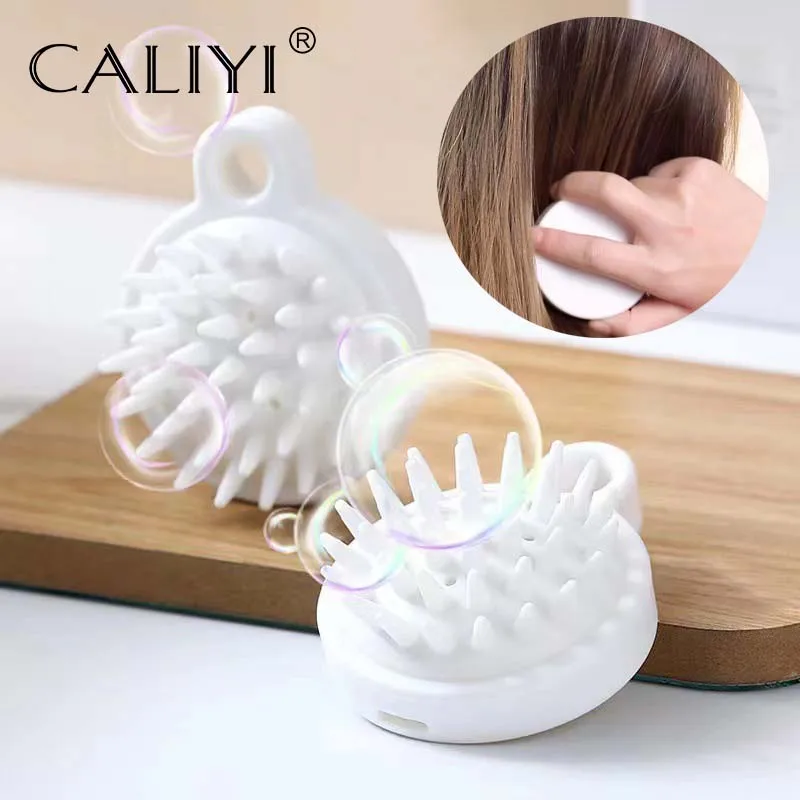 CALIYI  Scalp Health Massage Shampoo Brush Comb Scalp Cleaning Silicone Meridian Brush Fur Scalp Care Stop Itch Bath Tools