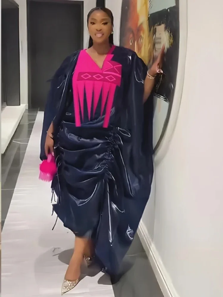 2 PCS Sets African Clothes for Women Dashiki Ankara Turkey Outfits Gown Plus Size Wedding Party Dresses Kaftan Boubou Robe