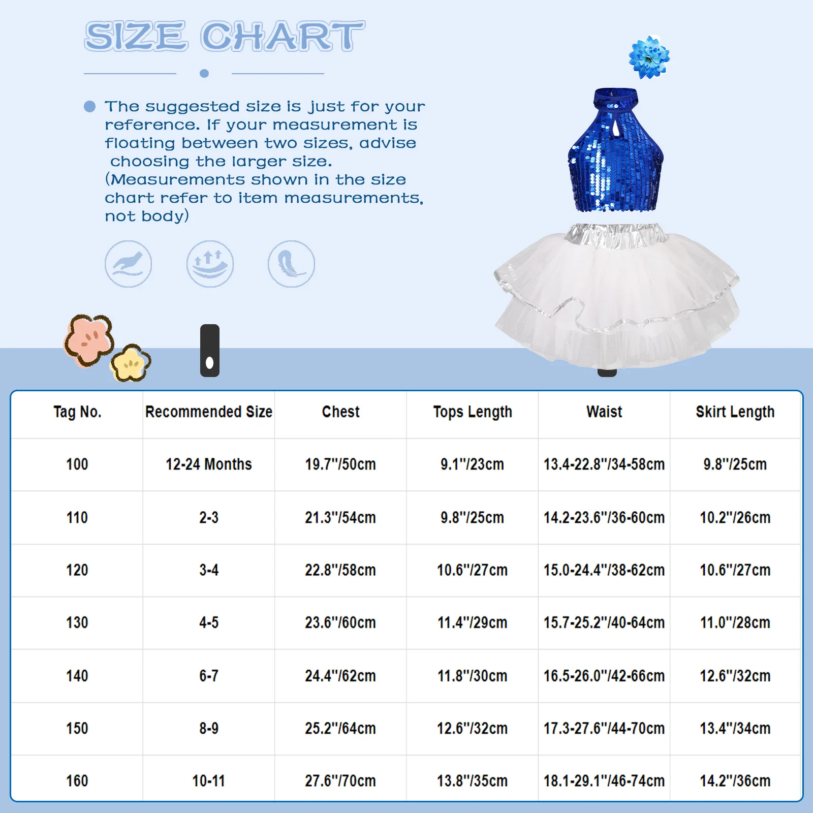 Kids Girls 3-Piece Jazz Hiphop Dance Outfit Contemporary Sequin Crop Tops 3D Flower Hair Clip And Tulle Tutu Skirt Ballet Set