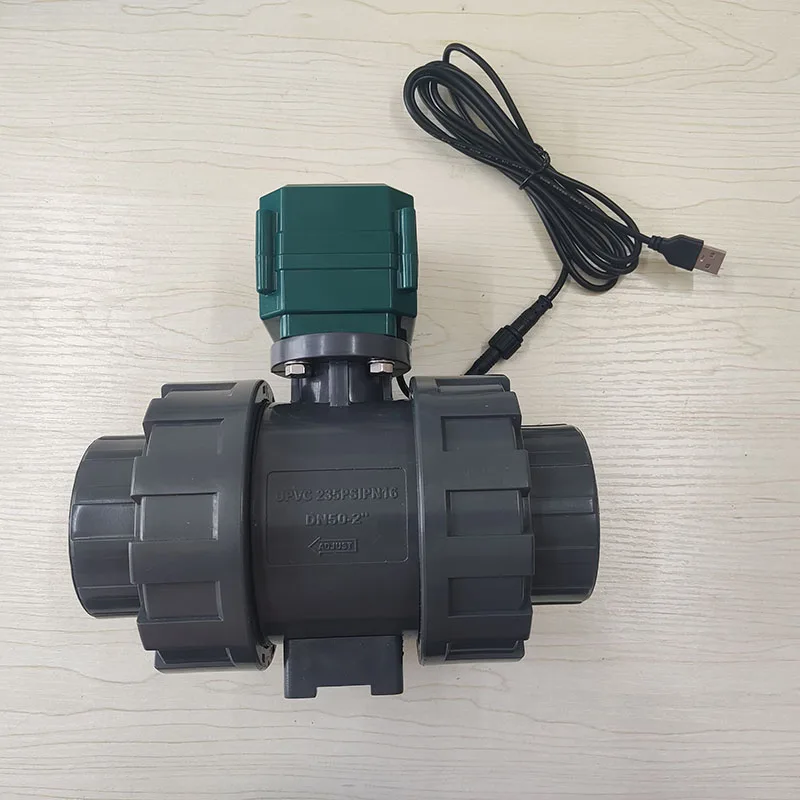 

WIFI Tuya Smart UPVC Ball Valve DN50 2-Inch Manual Switch Control Tuya App Intelligent Linkage Operate Water Pipe Automation