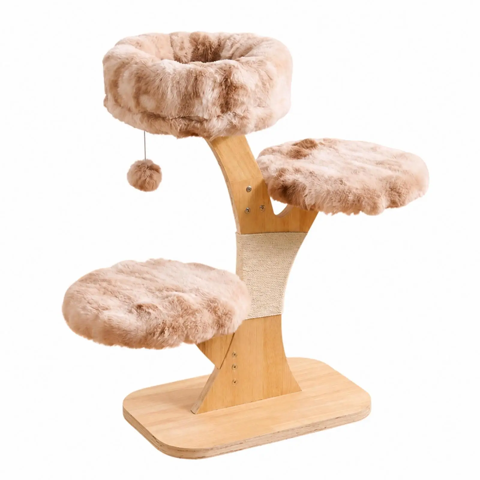 Multilayer Plywood Cat Climbing Structure Tool Assembly Multi-Level Cat Climbing Structure with Perches Removable Soft Covers