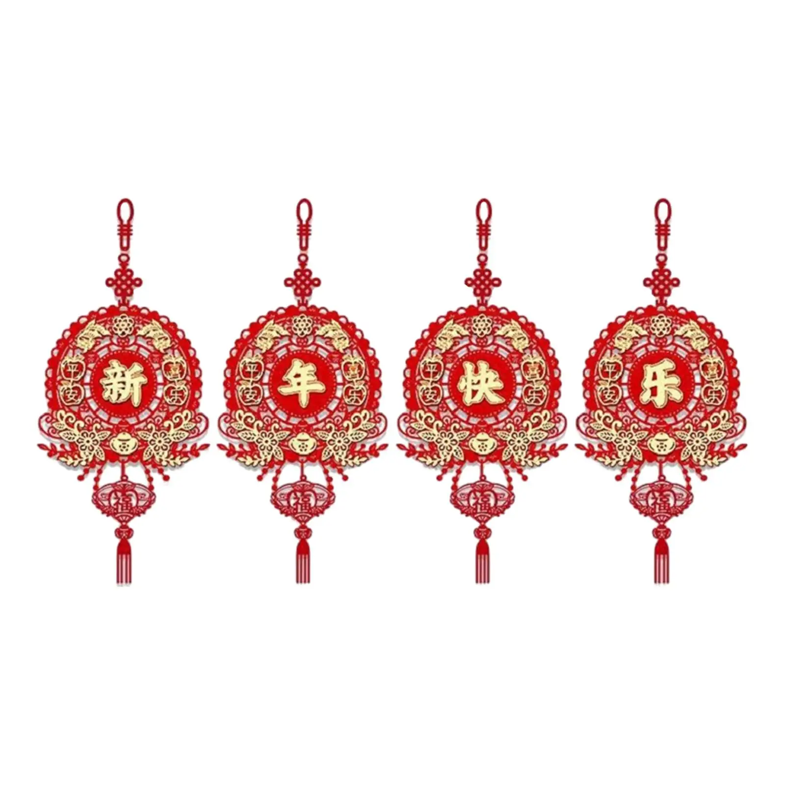 4x Chinese New Year Decoration 2024 Indoor for Housewarming Cabinet Festival