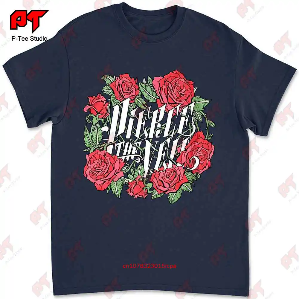 Pierce The Veil Rock Band Womens T Shirt Red Roses Size Xl 3DIC