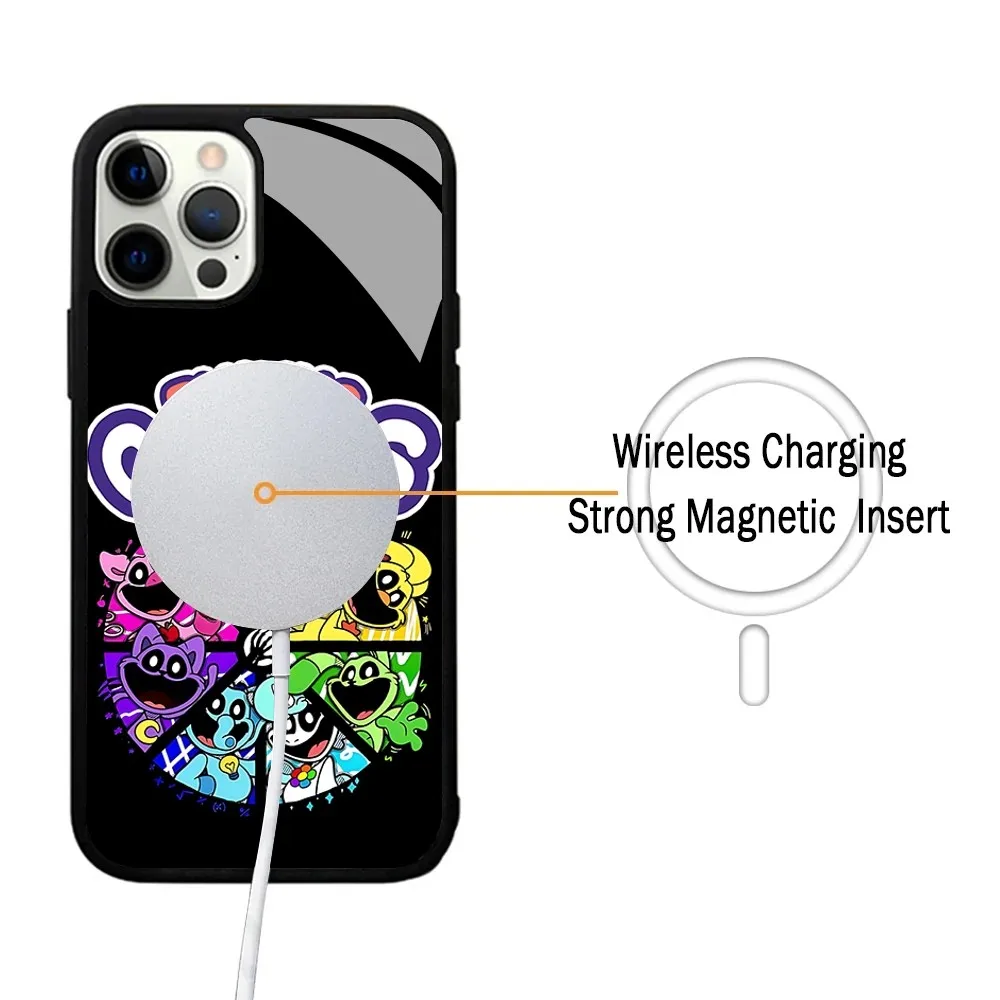 P-Poppies Phone Case para iPhone, 12, 15, 14, 13 Pro Max, 11, 12 Mini, Alex Espelho, Magsafe Capa de Carregamento Sem Fio