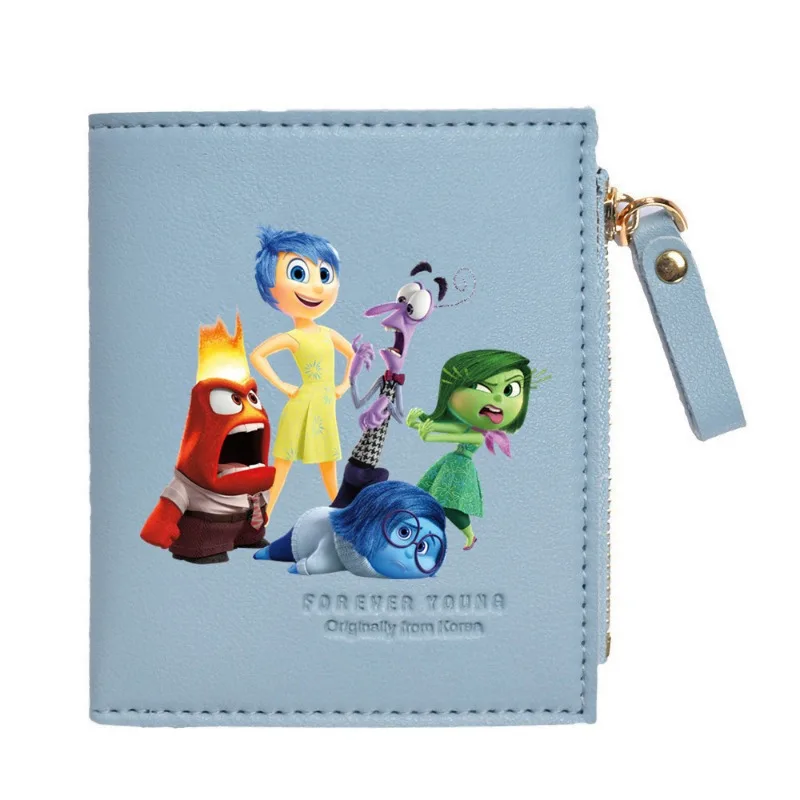 Inside Out 2 Portafogli Donna Uomo Portamonete Portamonete Tristezza Tasca portamonete Cartoon Anime Portamonete Porta carte corto Borsa