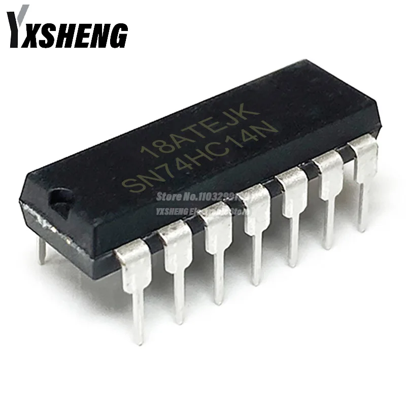 10PCS SN74HC14N DIP14 SN74HC14 DIP 74HC14N 74HC14 Inverters Hex Schmitt-Trigger DIP-14 IC Chip