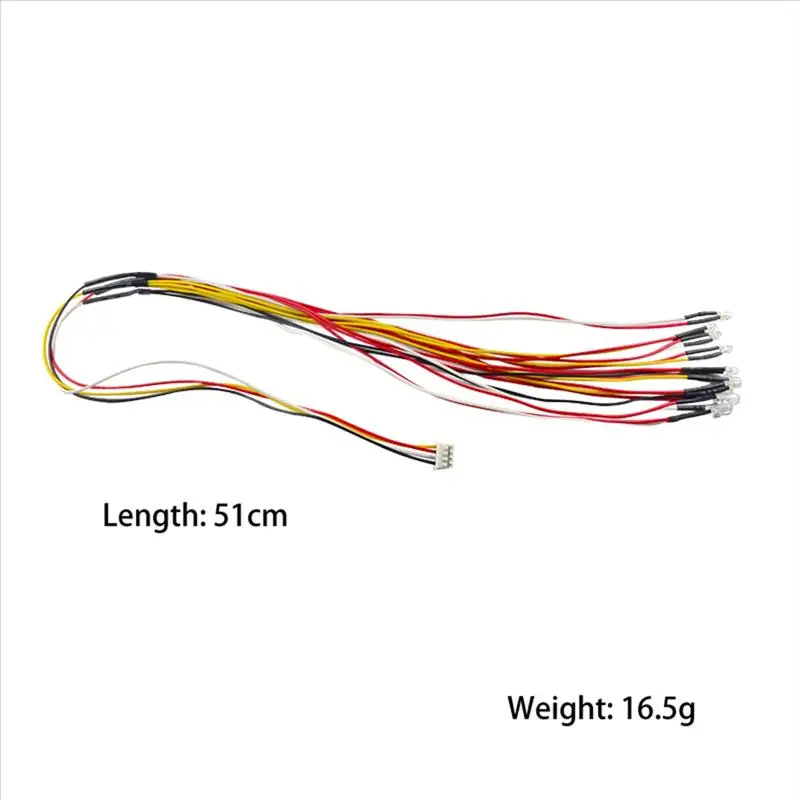 10 LED Light For WPL D12 D42 1/10 RC Car Upgrade Parts Decoration Accessories Realistic Remote Control Car Modification
