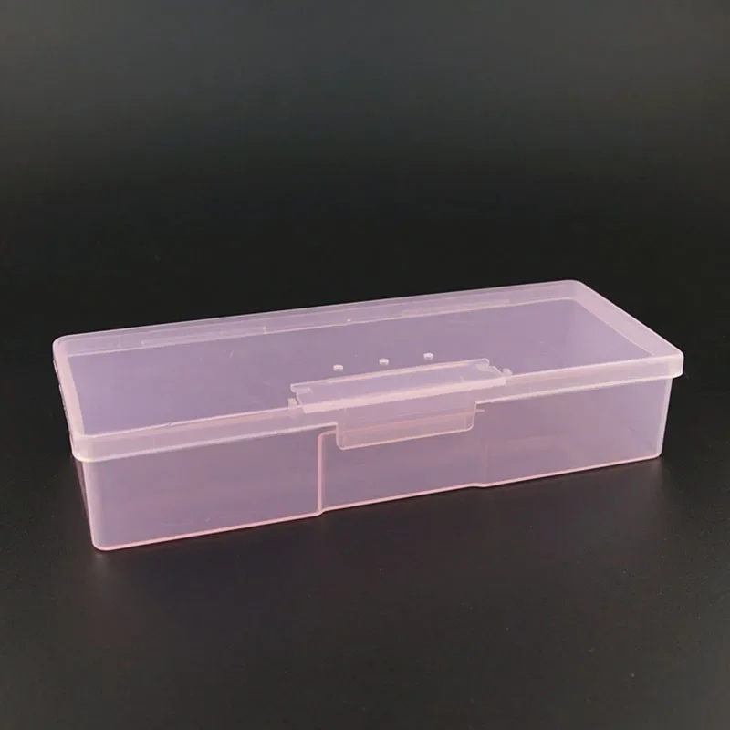 Transparent Stand Display Boxes Buffer Grinding Files Plastic Storage Box Nail Art Equipment Storage Organzier Case Nail Manicur