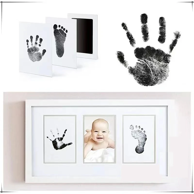 2Pcs Pet Dog Cat Print Ink Set Pad Baby Handprints Safe Non-toxic Wash Free Easy Clean Diy Handprints Footprints Pet Souvenirs