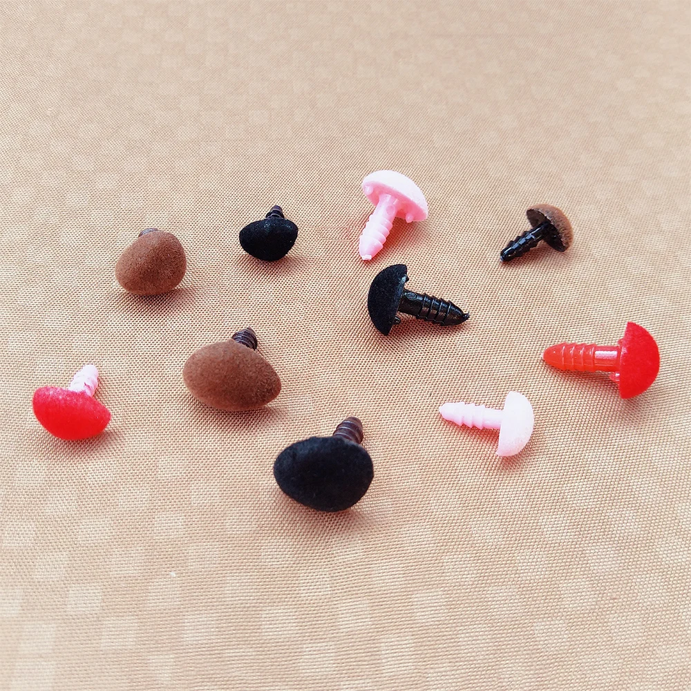 70 teile/schachtel Kunststoff Sicherheit Nase Für Häkeln Spielzeug Stricken Puppen Amigurumi Handwerk Rosa/Rot/Schwarz/braun Nase Tier Für Teddybär – Detail 2
